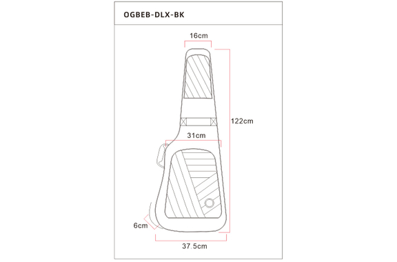 Ortega Deluxe Gigbag E-Bas Grijs image 4