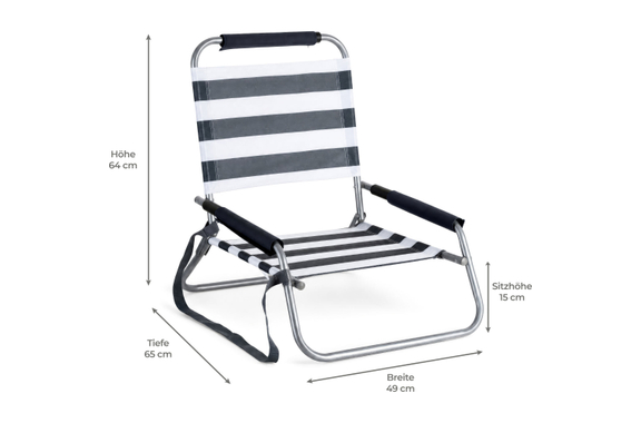 Stagecaptain CS-51 Chaise Pliante De Plage Avec Sangle D’Épaule image 4
