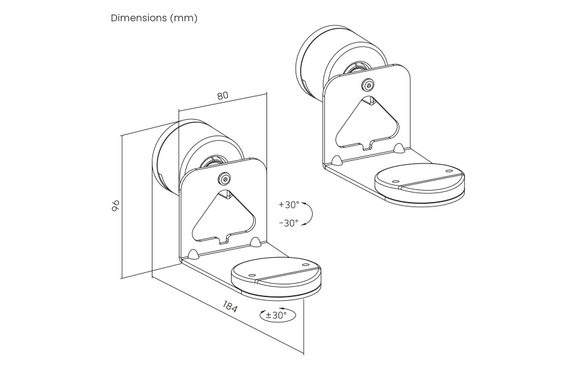 my wall HS47L Par De Soportes De Pared Para Altavoces Sonos Era image 4
