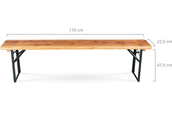 Stagecaptain BBB-170 Hirschgarten Beer Tent Bench 170 cm Natural image 4