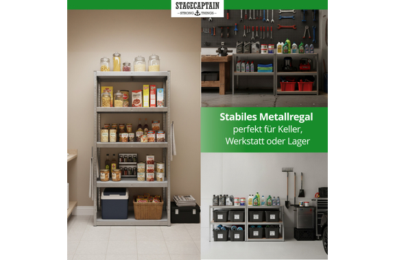 Stagecaptain Heavyrack Storage Shelf Wooden Boards, max. 875 kg 4x Set image 4