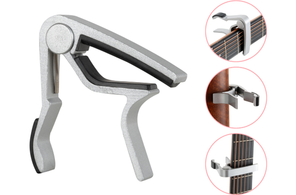 Rocktile TC1-AE  Kapodaster für A/E-Gitarre silber gewölbt image 4