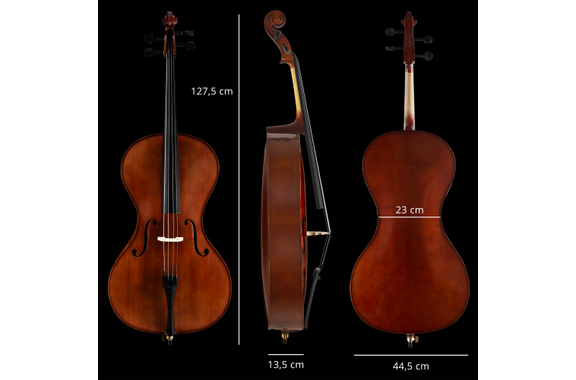 Classic Cantabile CP-200 4/4 Antique Celloset image 4