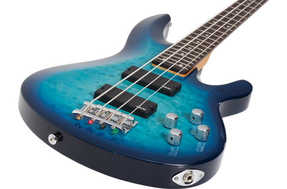 Schecter C-4 Plus E-Bass Ocean Blue Burst image 4