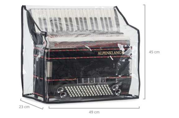 Alpenklang Cover voor 96 Bas-Accordeon Transparant image 4