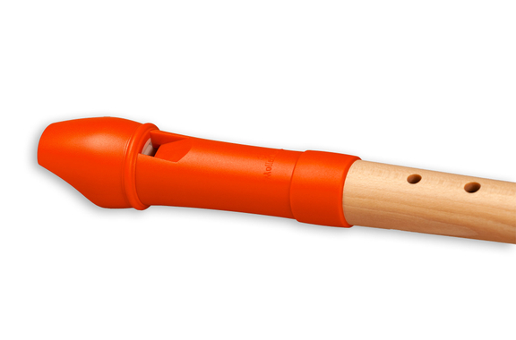 Mollenhauer Fipple "Digi" Flûte à Bec Soprano Orange Baroque Set image 4