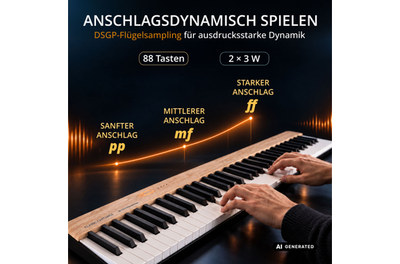 Classic Cantabile MP-175 Little Grand Piano image 4