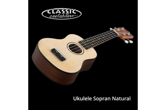 Classic Cantabile Sopran Ukulele Natural image 4