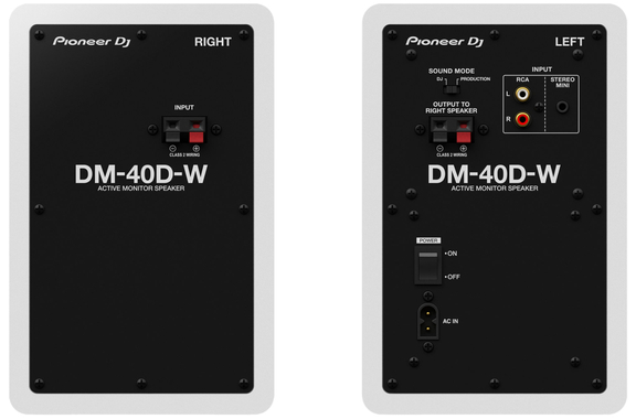 Pioneer DJ DM-40D Bianco Coppia Set image 4