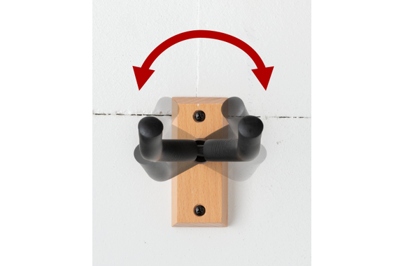 Classic Cantabile Gitarrenwandhalter Holz 3x Set image 4