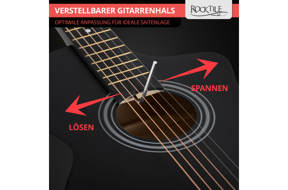 Rocktile WSC-4C-BK Guitare Western Noire image 4