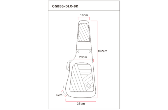 Ortega Deluxe Gigbag E-Gitarre Grau image 4