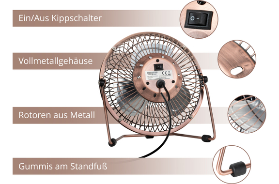 Stagecaptain TV-60U MkII 6" USB-Tafelventilator 10x Set image 4