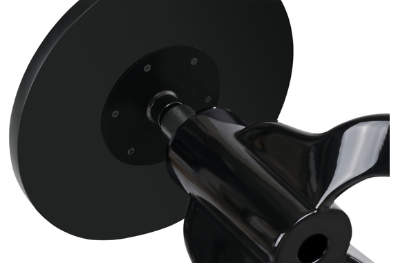 Classic Cantabile Pianohocker Velours Schwarz Hochglanz image 4