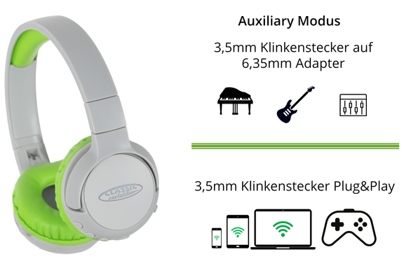 Classic Cantabile KKH-20B Auriculares Infantiles Gris image 4