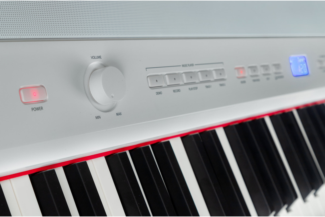 Steinmayer P-60 WM Piano De Scène 88 Touches - Set Home Avec Support, Banquette, Casque - Blanc
