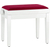 Classic Cantabile Banquette De Piano Modèle A Blanc Laqué Velours Rouge thumbnail 5