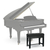 Classic Cantabile Piano Bench Model X Matte Black thumbnail 5