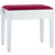 Classic Cantabile Banc De Piano Modèle A Blanc Mat Velours Rouge thumbnail 5