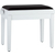 Classic Cantabile Banquette De Piano Modèle A Blanc Mat Velours Noir thumbnail 5