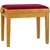 Classic Cantabile Banc De Piano Modèle A Chêne Mat Velours Rouge thumbnail 5
