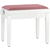 Classic Cantabile Banquette De Piano Modèle A Blanc Laqué Velours Rosé thumbnail 5