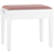 Classic Cantabile Banc De Piano Modèle A Blanc Mat Velours Rouge thumbnail 5
