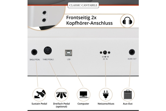 Classic Cantabile SP-316 Stage Piano Weiß  - Retoure (Verpackungsschaden) image 5