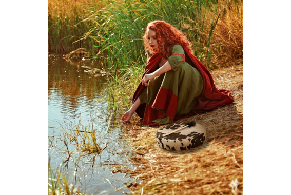 Classic Cantabile HSD-16 Traditionele Sjamanentrommel met Rundervacht 16" Set met Standaard image 5