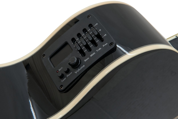 Dimavery AW-400 Guitare Western Gaucher Noire image 5