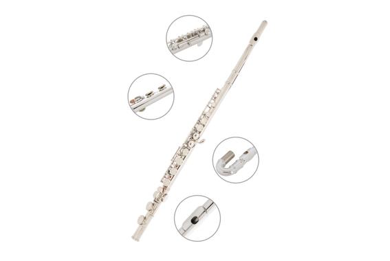 Classic Cantabile FL-200U Flûte Traversière Cupronickel image 5