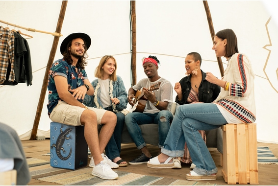 XDrum Design Series Cajon "Gecko" Set incl. Tas + School image 5