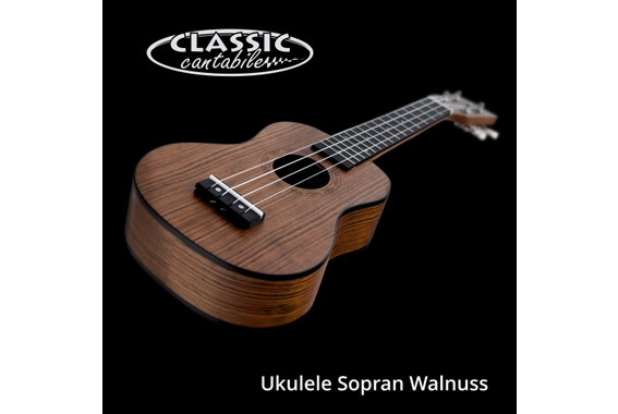 Classic Cantabile Sopran Ukulele Walnuss Set inkl. Ukulelenschule image 5