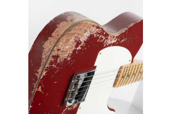 Fender Custom Shop Limited Edition '50s "Cocked Wah" Pine Esquire Super Heavy Relic Aged Cimarron Red image 5