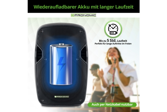 Pronomic MOVE 12MA-A Akku-Aktivbox 12" image 5
