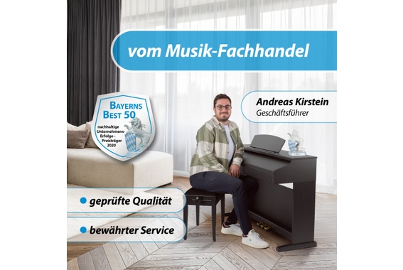 Classic Cantabile DP-50 SM E-Piano Schwarz matt Set image 5