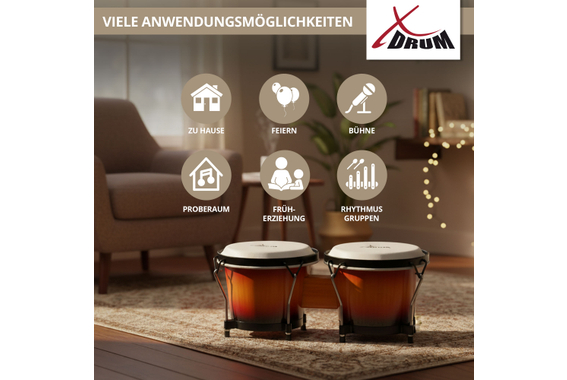 XDrum Bongos Club Vintage Sunburst image 5