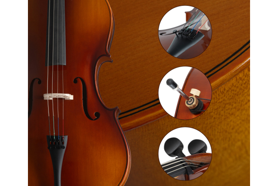Classic Cantabile Student Cello 3/4 Set incl. Arco e Custodia image 5