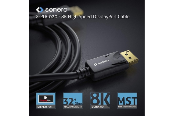 Cable Sonero 8K High Speed DisplayPort 1m image 5