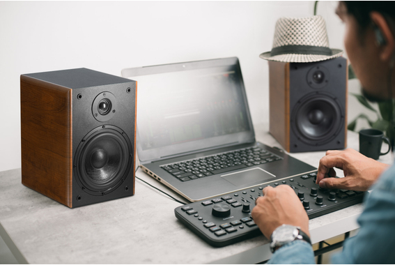 McGrey BSS-365 BN 6,5" Enceintes HiFi Bibliothèque Paire Marron 2x 60W RMS image 5