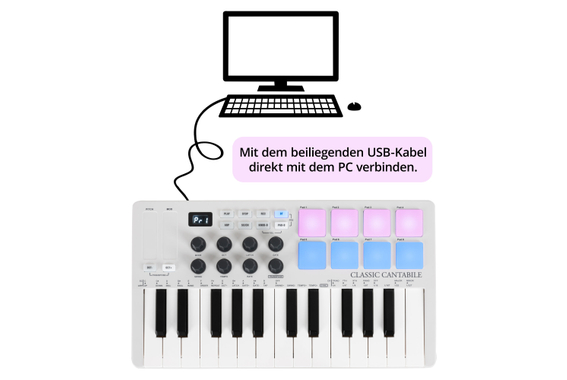 Classic Cantabile M25-AIR Wireless MIDI Controller  - Retoure (Zustand: sehr gut) image 5