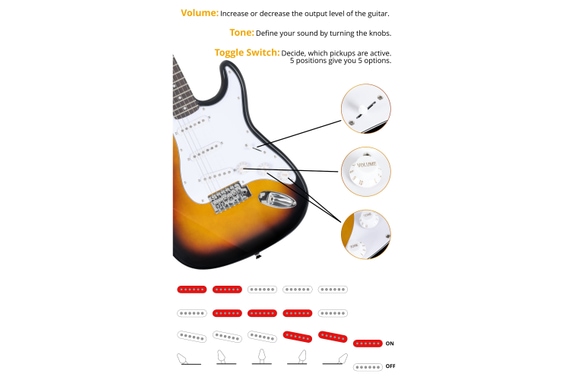 Rocktile Banger's Pack E-Gitarren Set, 8-teilig Sunburst  - Retoure (Zustand: gut) image 5