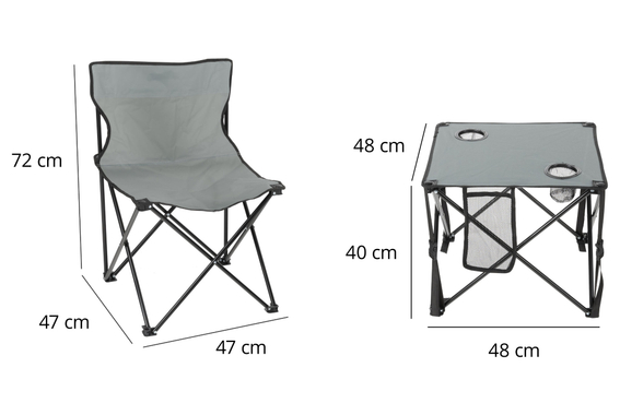Stagecaptain CS-4547 GY Set Tavolo Da Campeggio Grigio image 5