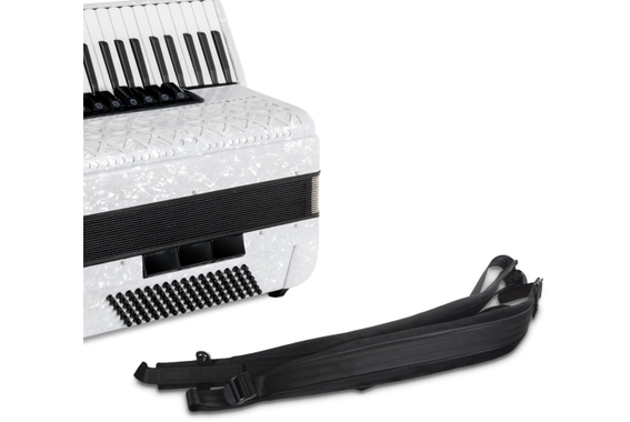 Classic Cantabile 96 Bass Akkordeon "Secondo V" Weiß image 5