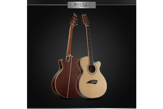 Rocktile WSC-50C-NT Slim Line Guitare Folk Natural image 5