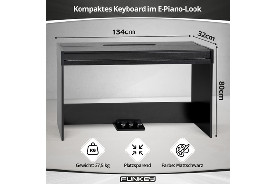 FunKey DP-1088 SM Digitalpiano Schwarz matt image 5