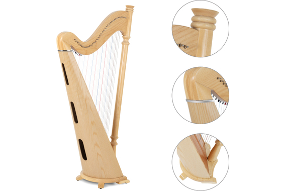 Classic Cantabile P-38 Hakenharfe 38 Saiten  - Retoure (Zustand: gut) image 5