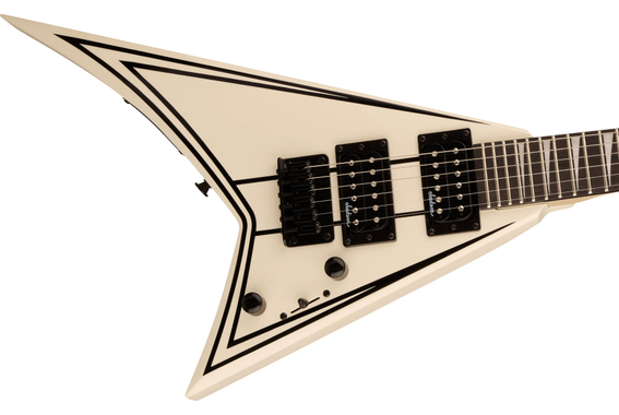 Jackson JS Series RR Minion JS1X Snow White with Black Pin Stripes image 5