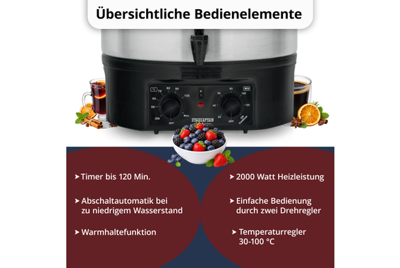 Stagecaptain GWK-27A Glühweinkocher  - Retoure (Verpackungsschaden) image 5