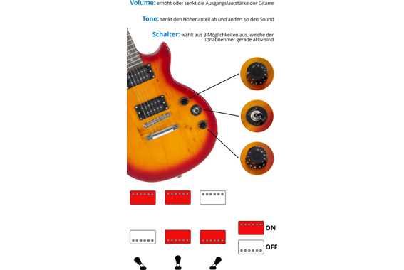 McGrey Rockit Chitarra Elettrica Single Cut Set Completo Orange Burst image 5